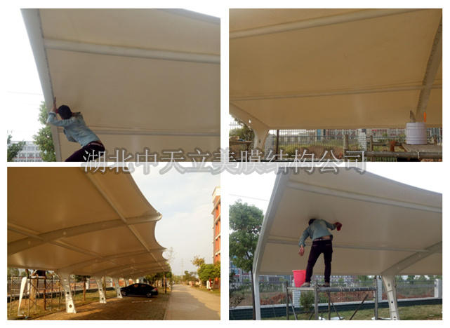 漢口北高中膜結構車棚膜結構現場施工圖.jpg